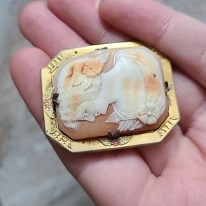 Large Antique Cameo Brooch
